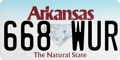 AR license plate 668WUR