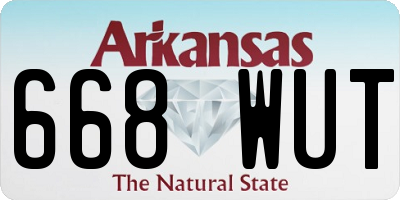 AR license plate 668WUT