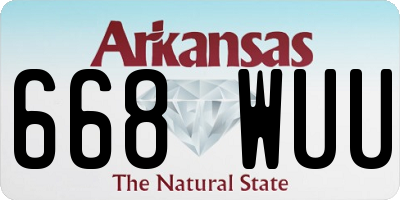 AR license plate 668WUU