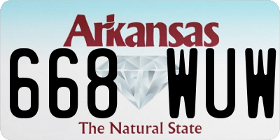 AR license plate 668WUW