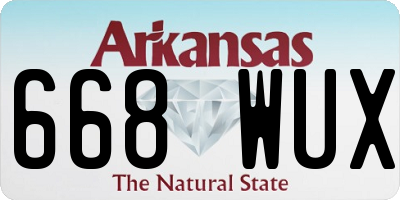 AR license plate 668WUX