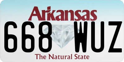 AR license plate 668WUZ