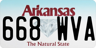 AR license plate 668WVA