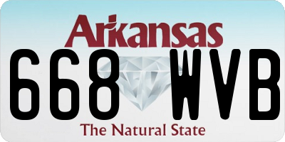 AR license plate 668WVB