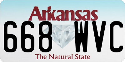 AR license plate 668WVC