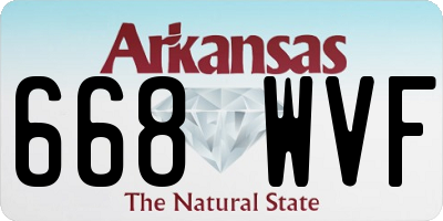 AR license plate 668WVF