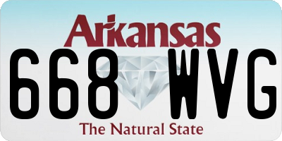 AR license plate 668WVG