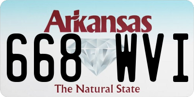 AR license plate 668WVI
