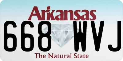 AR license plate 668WVJ