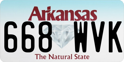 AR license plate 668WVK