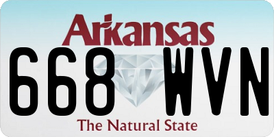 AR license plate 668WVN