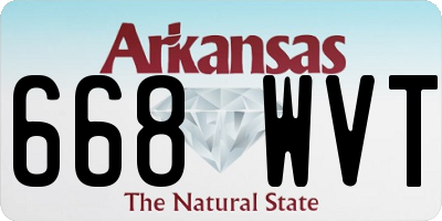 AR license plate 668WVT
