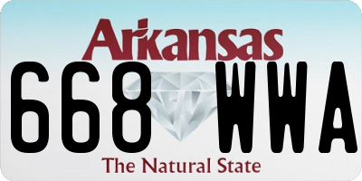 AR license plate 668WWA