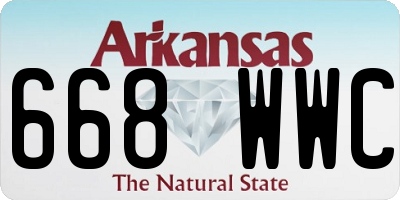 AR license plate 668WWC