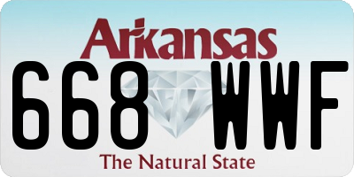 AR license plate 668WWF