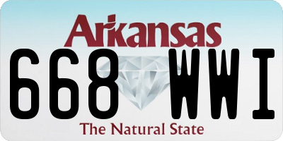 AR license plate 668WWI