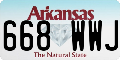 AR license plate 668WWJ