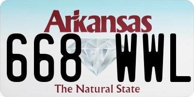 AR license plate 668WWL