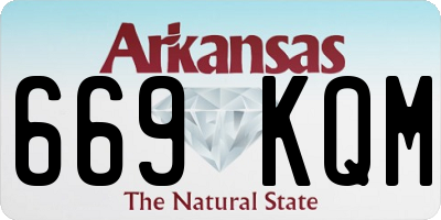 AR license plate 669KQM