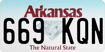 AR license plate 669KQN