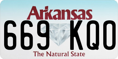 AR license plate 669KQO