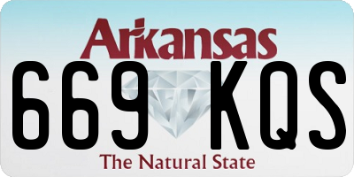 AR license plate 669KQS
