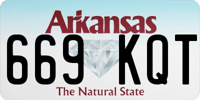 AR license plate 669KQT