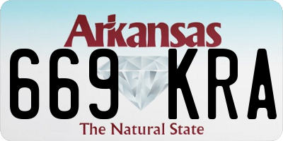 AR license plate 669KRA