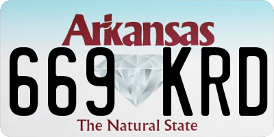 AR license plate 669KRD