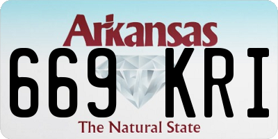 AR license plate 669KRI