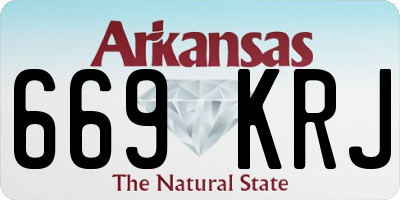AR license plate 669KRJ