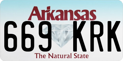 AR license plate 669KRK