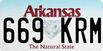 AR license plate 669KRM