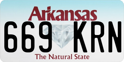 AR license plate 669KRN
