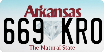 AR license plate 669KRO