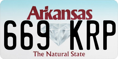 AR license plate 669KRP