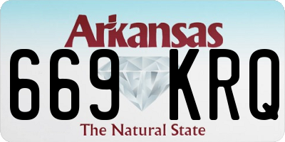 AR license plate 669KRQ