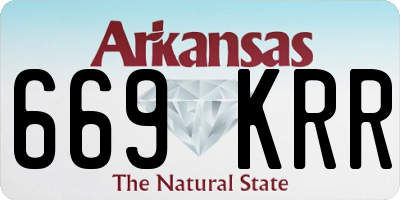 AR license plate 669KRR