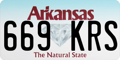 AR license plate 669KRS