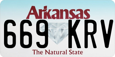 AR license plate 669KRV
