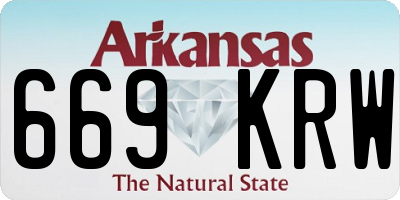 AR license plate 669KRW