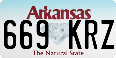 AR license plate 669KRZ