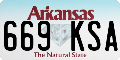 AR license plate 669KSA