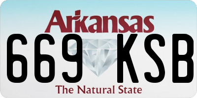 AR license plate 669KSB