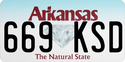 AR license plate 669KSD