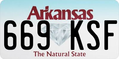 AR license plate 669KSF