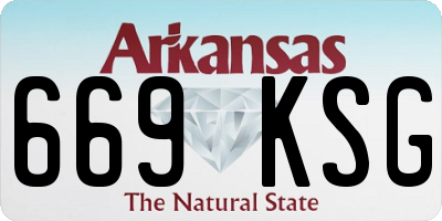 AR license plate 669KSG