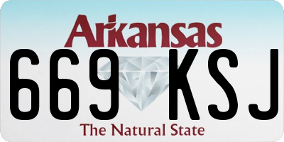 AR license plate 669KSJ