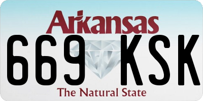 AR license plate 669KSK