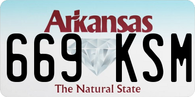 AR license plate 669KSM